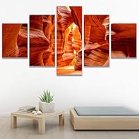 SIGNWIN 5 Panel Canvas Wall Art Modern Art Landscape Modern Multicolor Photography Relax/Calm Rocky for Home Decorations Ready to Hang - 60