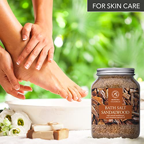Sal de Baño de Sándalo 1300g - Sales de Baño Marinas con Aceite Esencial de Sándalo y Canela - Baño Relajante - Cuidado del Cuerpo - Relajación Muscular - Buen Sueño - Sales de Baño de Aromaterapia - imagen 5