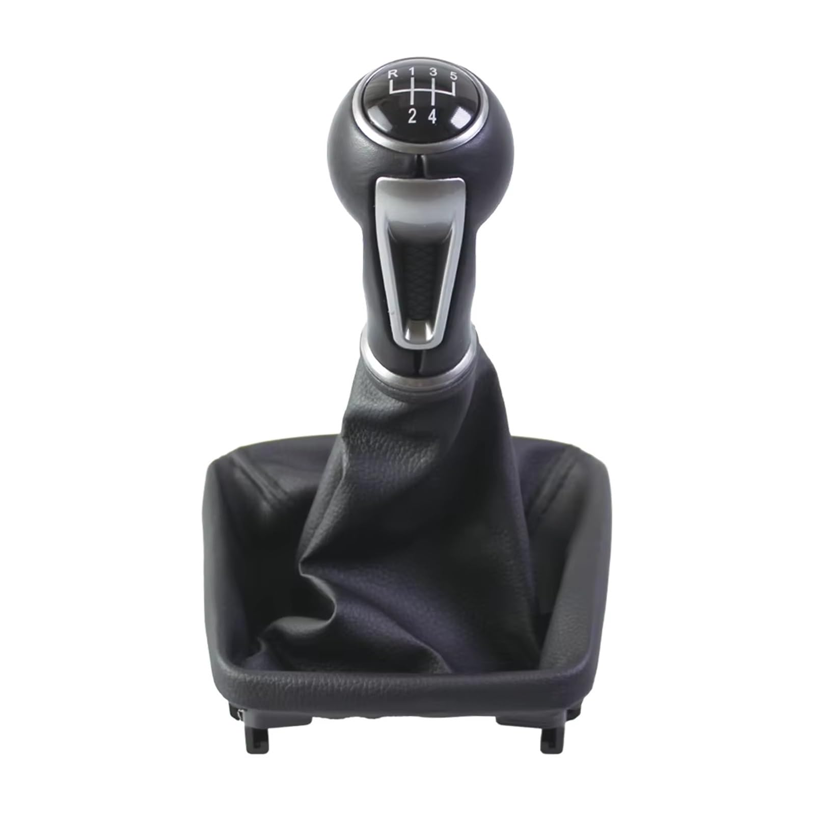 Qwqaab 5 Speed Manual Gear Knob For Seat For Ibiza Iv 6J 2009-2017 6J0863279 Manual Gear Shift Knob Pu Gaiter Boot Cover Case 5/6 Speed(5 Speed)