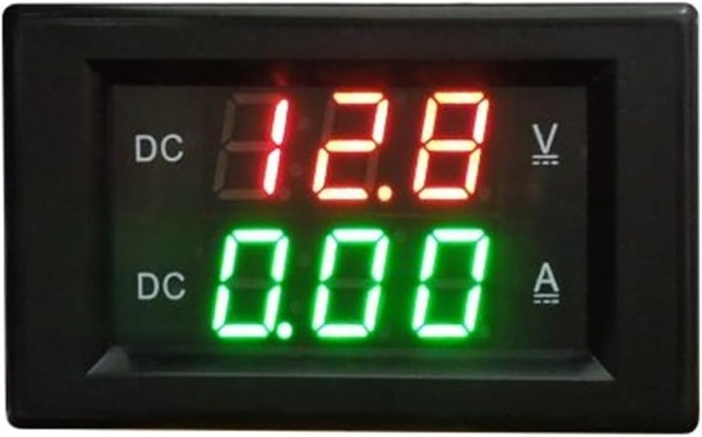 1PCS DC3.5-30V 4.5-100V LED Digital Voltage and Current Meter Three Wire(Black Cover,DC 3.5-30V)