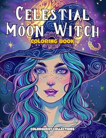 Amazon.com: Celestial Moon Witch Coloring Book: Fun, Relaxing, and Mystical Halloween-Inspired ...