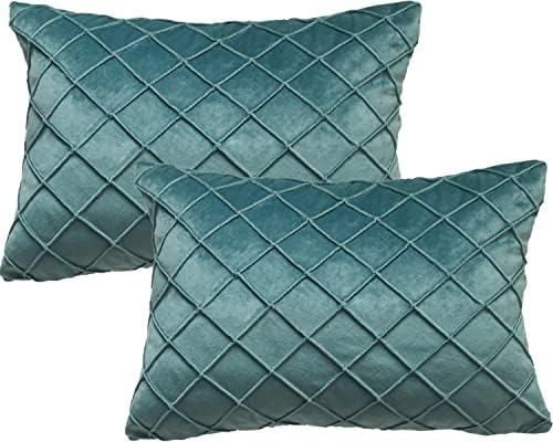 GONOVE Cushion Cover Pack of 4, 45X45cm Velvet Lattice Throw Pillow Cases Shells Decorative Square Pillow Covers Protector for Home Couch Sofa Bed
