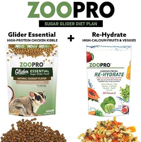 Exotic Nutrition Starter Package for Sugar Gliders - Includes Exercise Wheel, Food Assortment, Water Bottle, Food Dishes & Nest Pouch