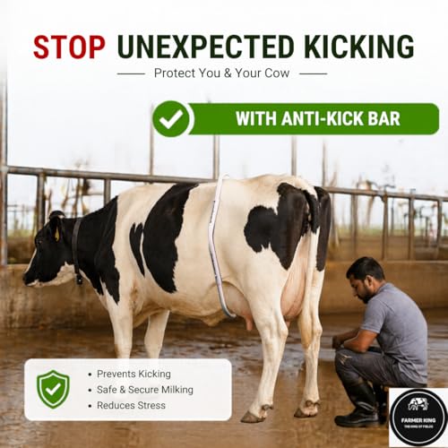 Image of Farmer King MAT Heavy-Duty Adjustable Cow Anti-Kick Bar Secure Livestock Restraint for Safe Milking an