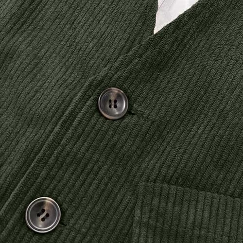 Chaleco de pana para hombre con diseño retro británico informal 4