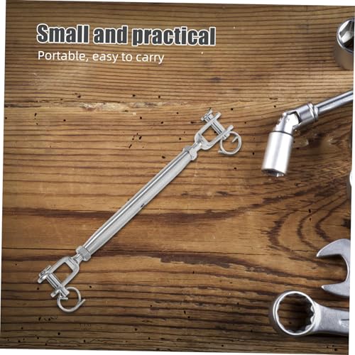 2pcs Turnbuckles de cuerpo cerrado con diseño Quijada y Quijada para tensión de cables de acero inoxidable resistentes a la corrosión para tensar cuerdas y cables miniatura 5