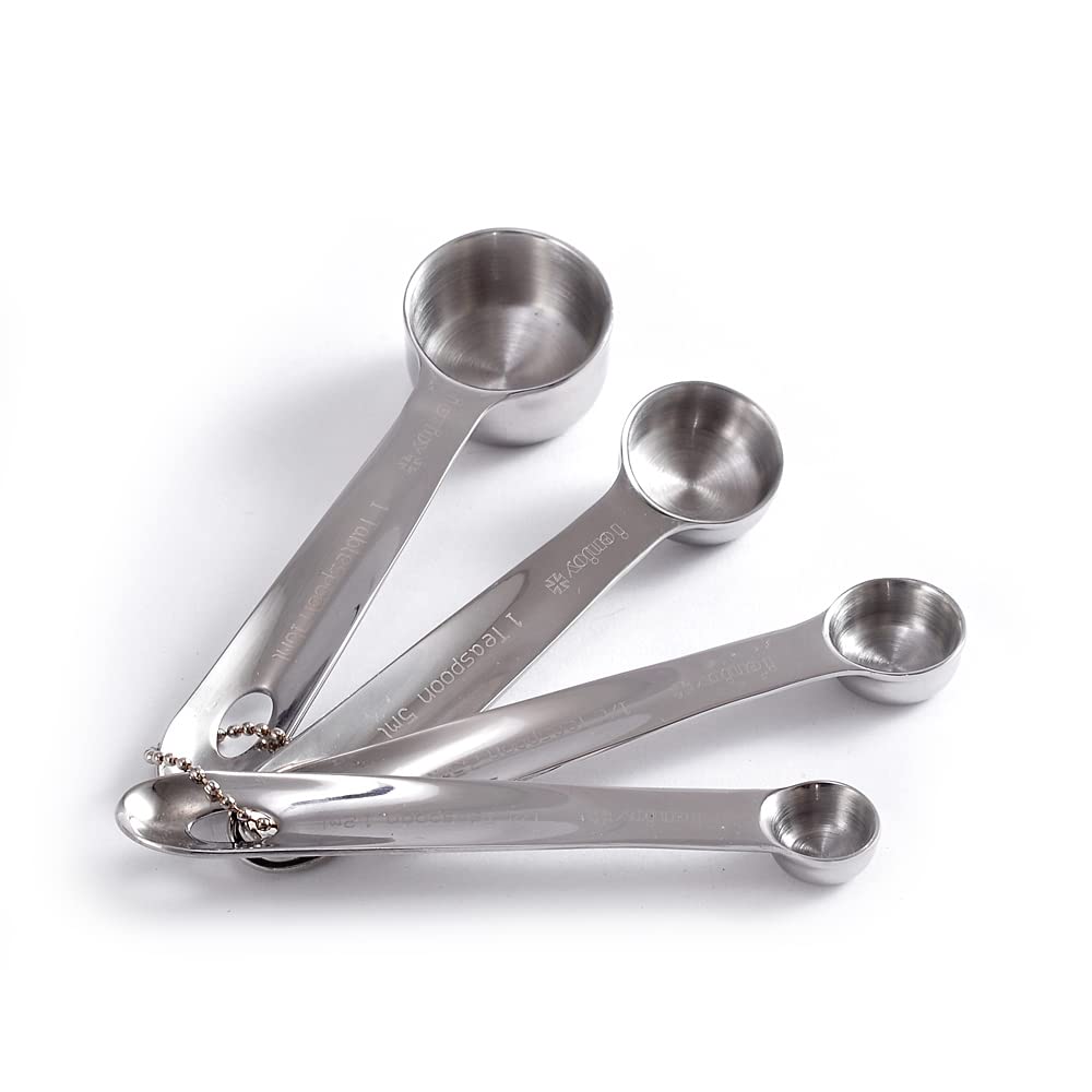 Amazon | 計量スプーン 4本組 セット ステンレス 円型 大さじ 小さじ