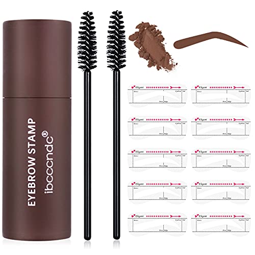 Augenbrauen Stempel Wasserdicht, Augenbrauen Schablone Wiederverwendbares Ein Schritt Brauenpuder Schablonen Kit,Augenbrauenstempel eyebrow stamp make up set für Frauen und Anfänger(Mittelbraun) Cover
