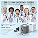 TEBAL Ultrasonic Retainer Cleaner Machine, 52kHz Ultrasonic Denture Cleaner for Mouth Guards, Braces, Toothbrush Heads, Jewelry, Dental Ultrasonic Cleaner with 250ML Capacity & Cleaning Brush, Black