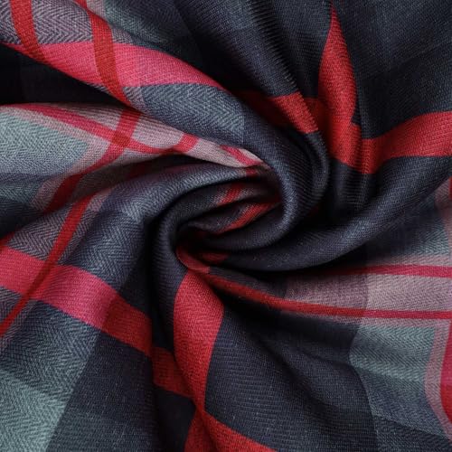 Dademeo Men's Plaid Jackets Quilted Lined Flannel Shirt Jacket Zip Up Drawstring Hooded Thicken Shackets Coat with Pockets4