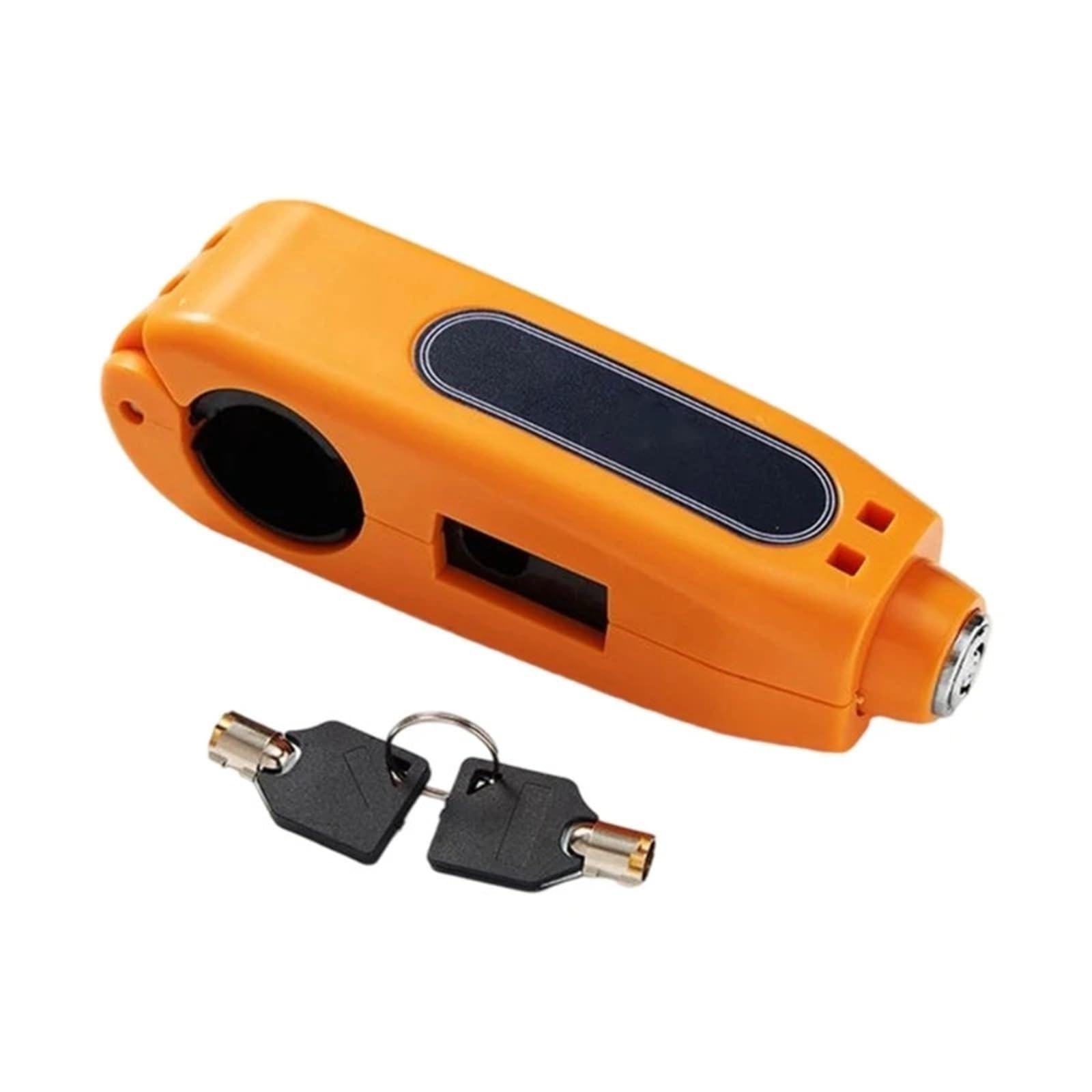 Hdrtcbu Orange Chain Lock Motorcycle Handlebar Lock Cycling Helmets Brake Anti-Theft Grip Bicycles Security Motorbike Lock(Orange)