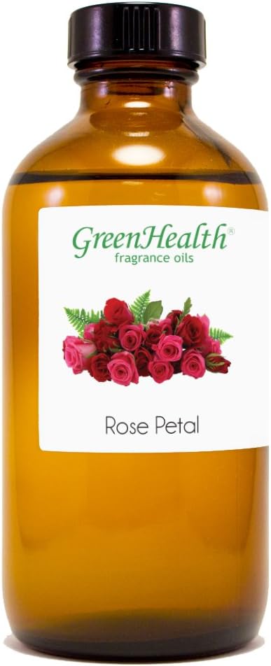 8 fl oz Rose Petals Fragrance Oil (Glass Bottle w/Cap) - GreenHealth