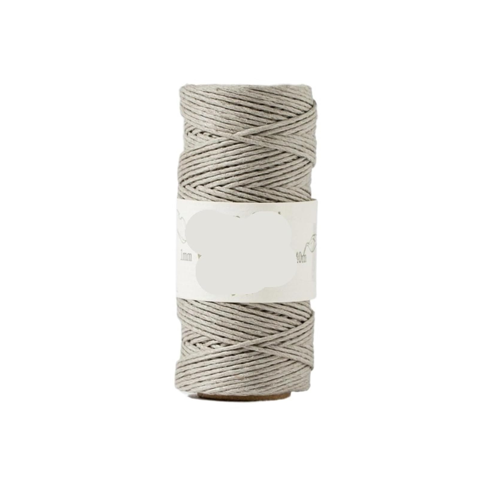 1mm 40Meters Solid Color Jute Bracelet Necklace Weaving String Cords Handcraft Packing Craft Making Thread(Gray)