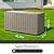 Decksplore 80 Gallon Outdoor Storage Box Waterproof Lockable Resin Deck Box Large, Patio Storage Bin for Pool Accessories Cushion Furniture, Garden Tools, UV-Resistant Outside Delivery Grey