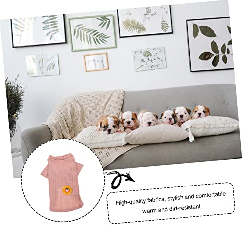 Marmerdo 1Pc Halloween Shirt Cotton Small Clothing Winter Pink Sweaters Pup Cat Costumes Fancy Dogs Soft Knitted Skirt Knitwear Clothes Dog Pet Outfit Warm With Cute Pets Daily Sweatersdog #TOP6