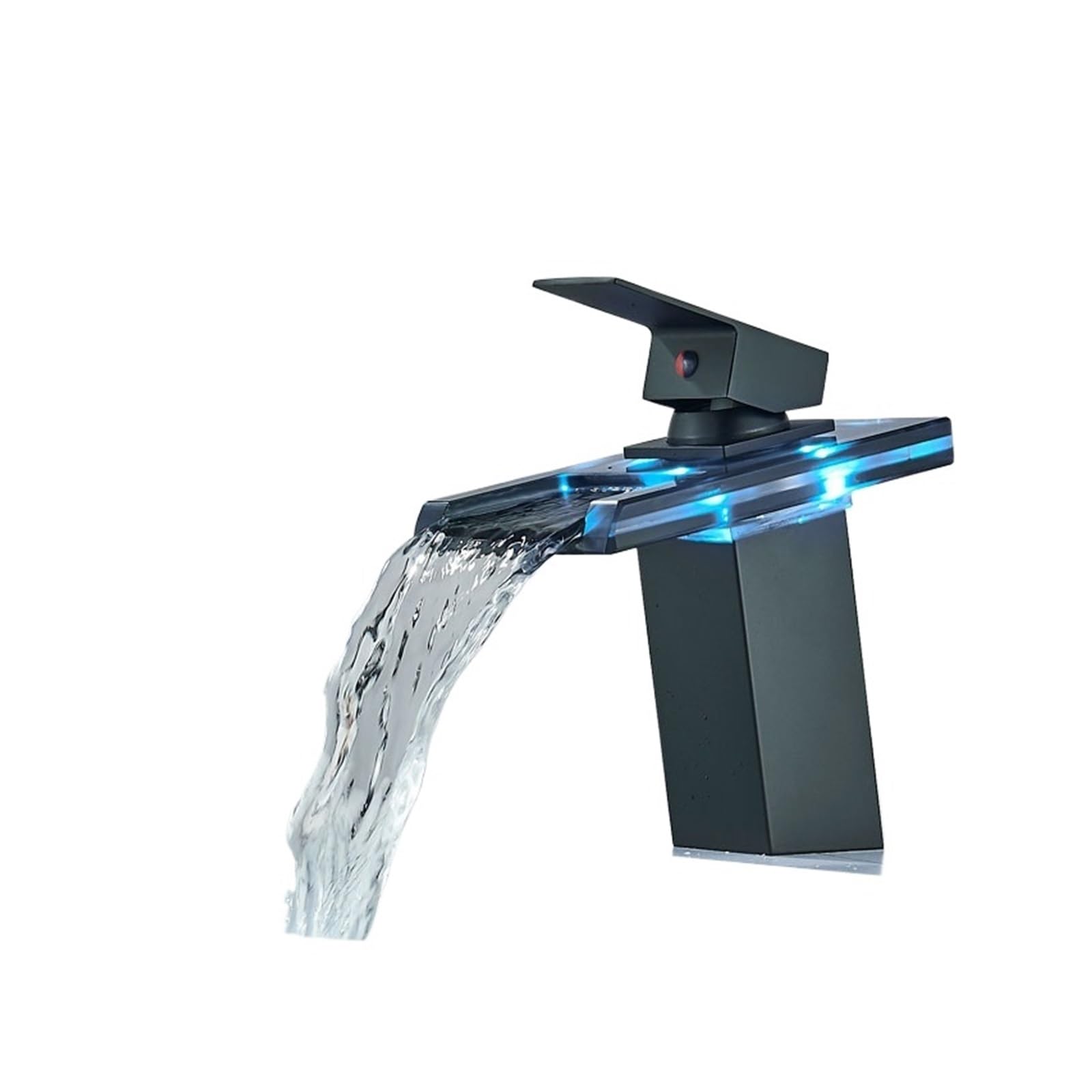 Robinet de salle de bain cascade noire en laiton pour créer une ambiance spa à la maison