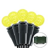 Vmanoo G12 Battery Operated String Lights 50 LED Fairy Christmas Lighting Decor Timer For Outdoor Indoor Garden Patio Lawn Holiday Bedroom Decorations (Warm White)