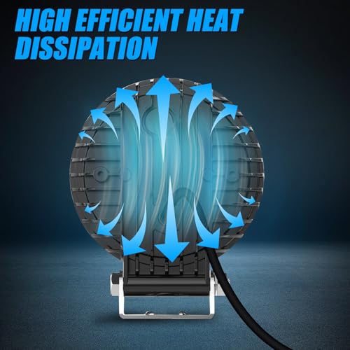 Foco LED de Trabajo 25W 12V 24V Focos Gran Angular Impermeable IP67 para Todoterreno y Tractor 4
