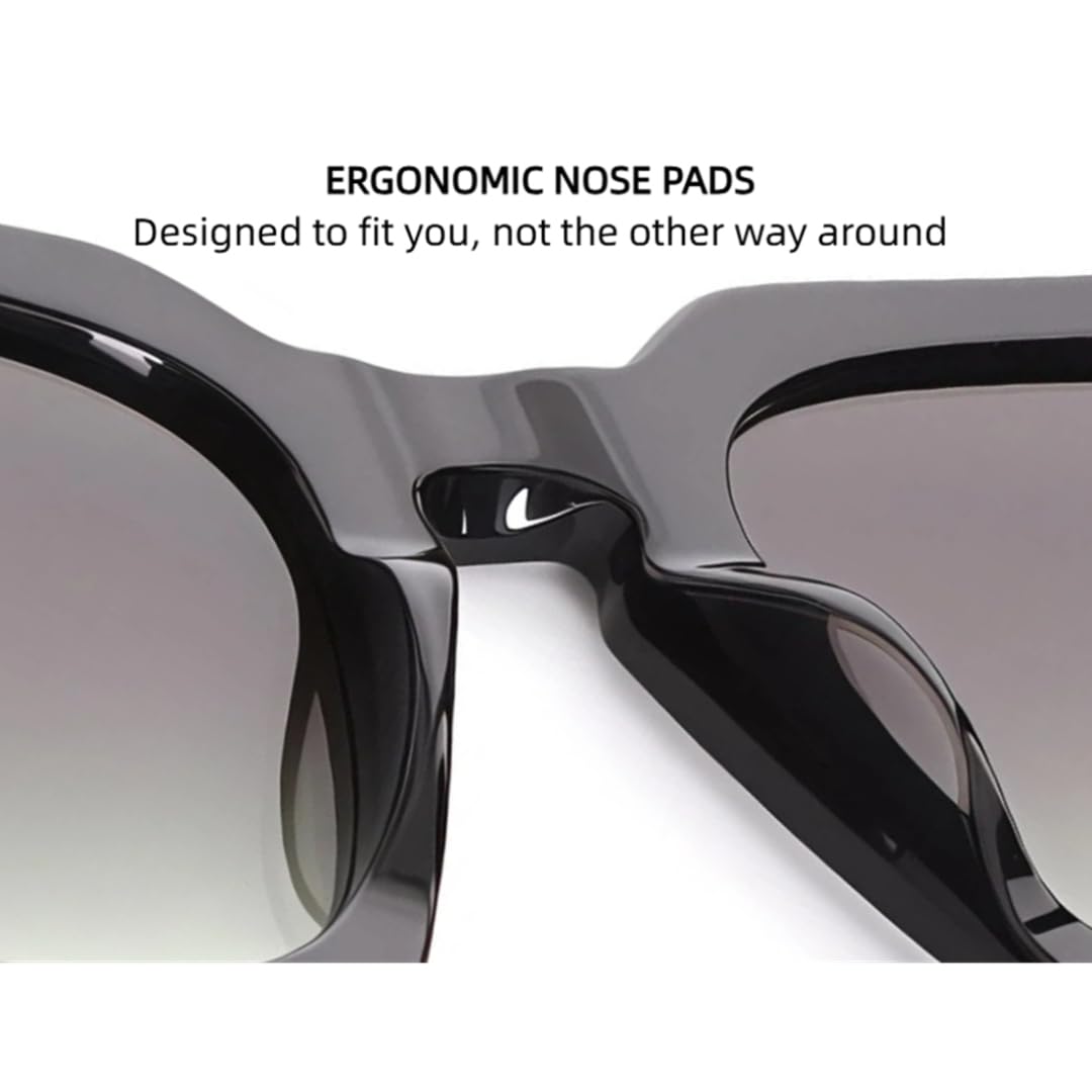 Gafas de sol retro de acetato clásico con montura gruesa y protección UV400.
