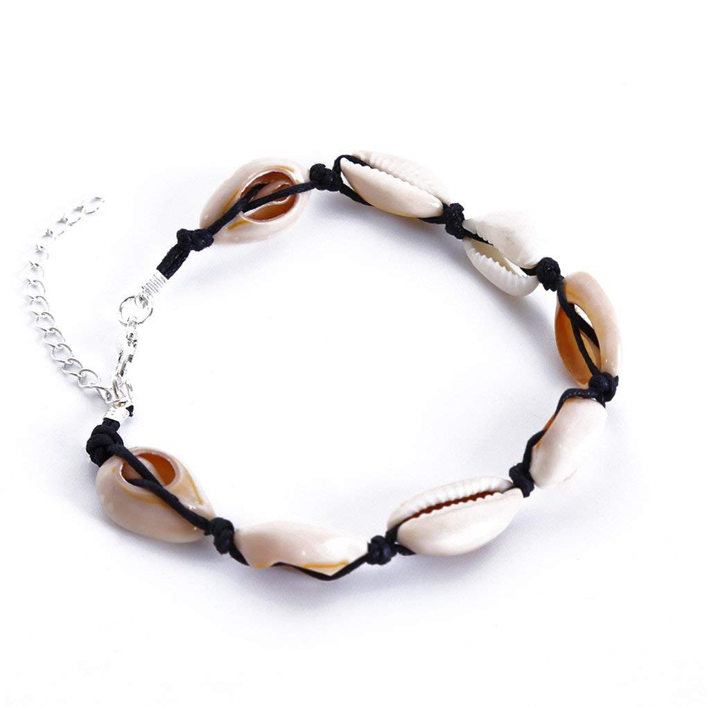 Regalo per lei, cavigliera da Donna, Sandali a Piedi Nudi con Conchiglia di Mare, cavigliera da Spiaggia, cavigliera Popolare Bohémien, Confortevole e rispettosa dell'ambiente