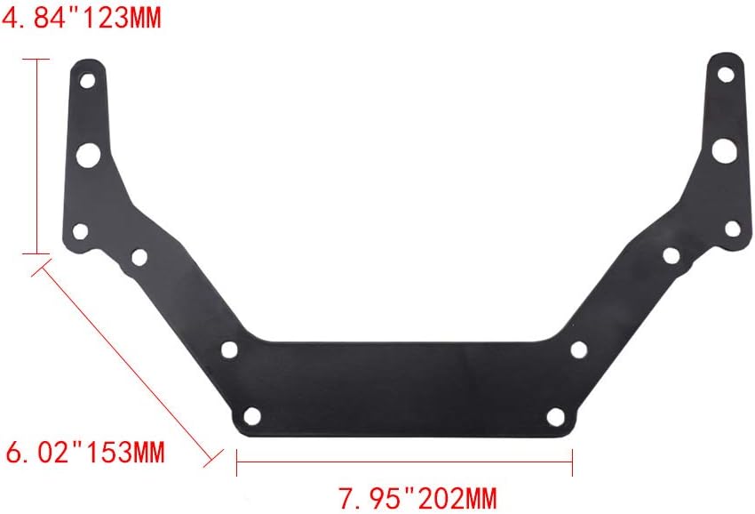 RASTP Transmission Adapter Plate with dimensions in inches and millimeters