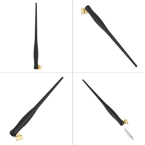 Miniatura 7 de Ejoyous Soporte oblicuo para punta de caligrafía inglesa, soporte para punta de bolígrafo de inmersión 2 en 1, soporte oblicuo, fuente antigua,