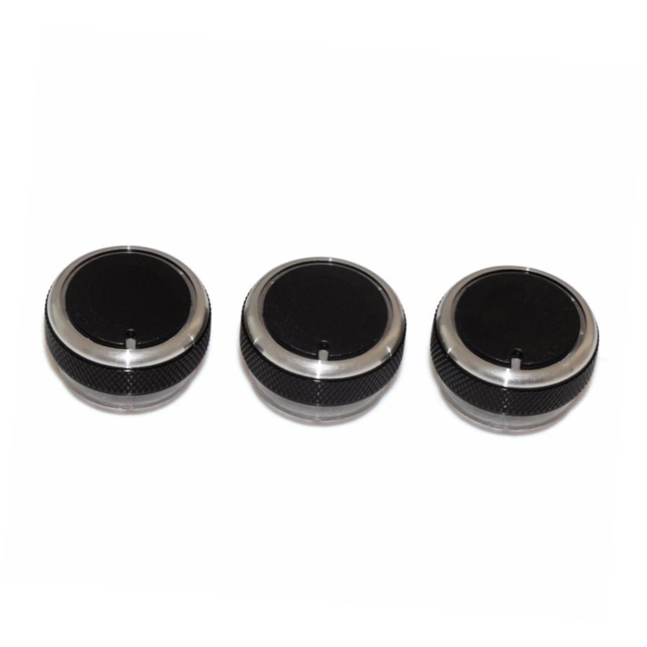 2sets Alloy Air Conditioning Switch Knob Black for 2 3 2005-2014 Mondeo Easy Fit Install 3pcs*2