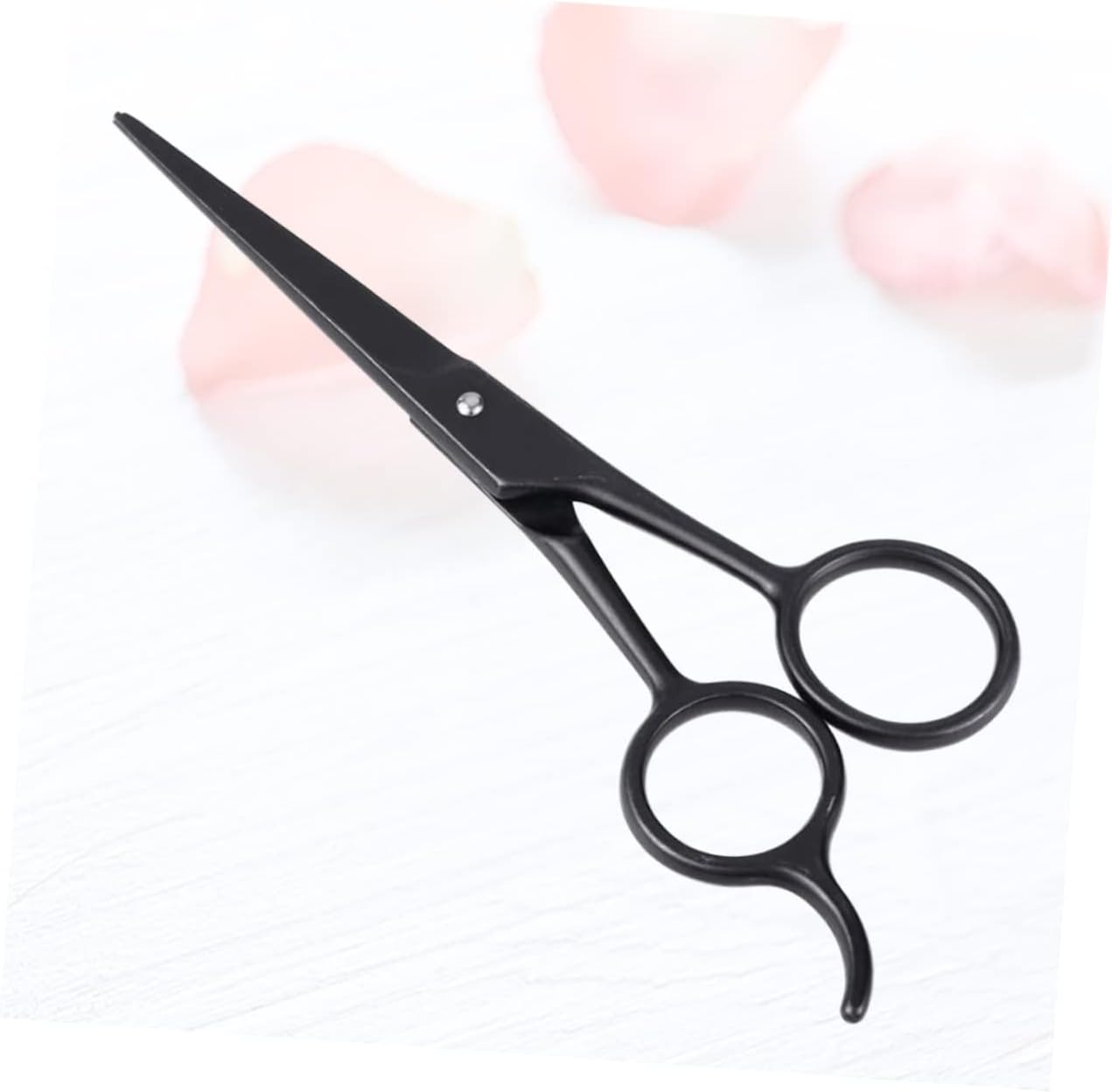 Stainless Steel Beard Scissors Hairdressing Tool for Men Grooming Eyebrow Trimming Daily Use Black Easy to Operate for Friends