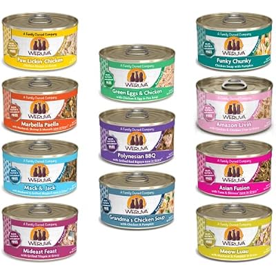 Weruva Classic Cat 11 Flavors Variety Pack Grain & Gluten Free, 3 oz Cans (Pack of 24)