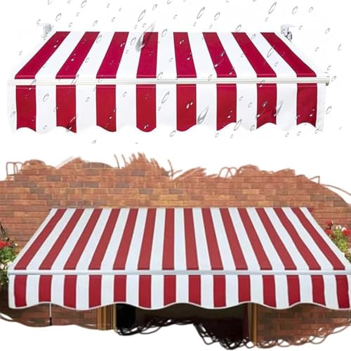 Toldo retráctil de repuesto de poliéster impermeable 5x3.5m para ventanas y puertas