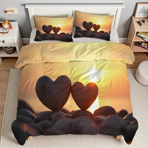 Housse de couette en microfibre douce 90x190 avec fermeture éclair pratique