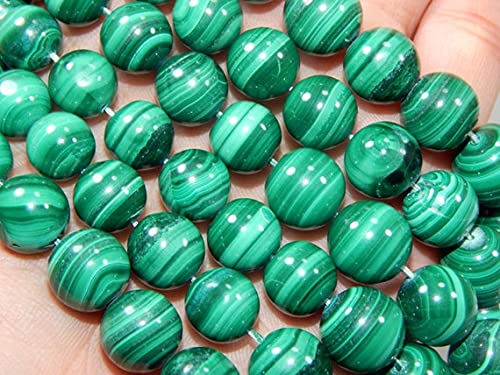 Malachite smooth ball beads en véritable pierre naturelle de qualité supérieure
