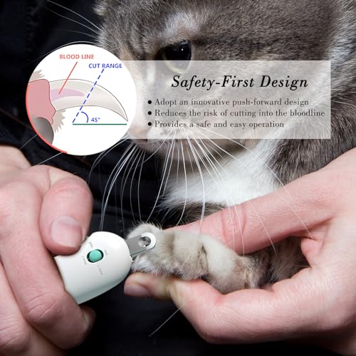 Image of New 2024 Dog Nail Clipper Cat Nail Trimmer, Adjustable Aperture, Safety-First Design, Inbuilt Nail File for Pets Claw Care Pet Grooming, Blue-Green
