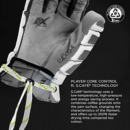 Epoch Integra Elite Lacrosse Gloves For Goalies With Tri-Layer Dual-Density Foam And Adjustable Wrist, 13", Large, White #TOP7