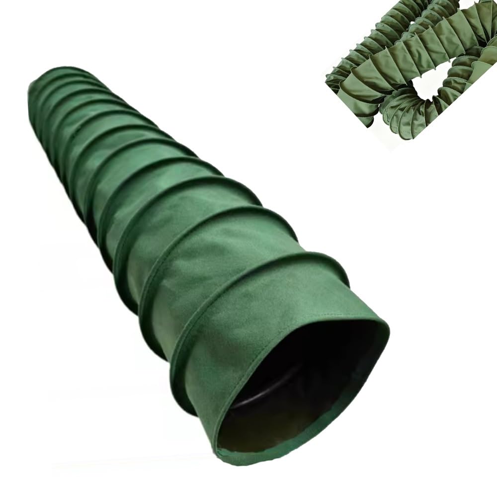 Tubo Flessibile per condotti HVAC da 8"-18" | Condotto di Ventilazione in Tela Verde | Condotto dell'Aria Resistente al Calore | Lunghezza 4 m (13 Piedi), Diametro Interno 125 mm (5") per Un