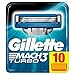 Gillette Mach3 - Cuchillas de afeitar (10 recambios de 3 cuchillas, microaleta protectora, excelente deslizamiento con tira lubricante, hasta 15 afeitados con 1 cabezal)