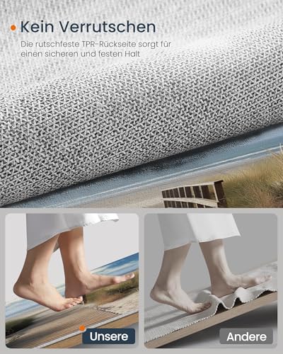 Tapis antidérapant lavable en machine imprimé bord de mer - 6