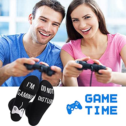 Gaming Sock, Do Not Disturb I'm Gaming,Gaming Socks For Teen Boys Gamer With Glowing, Novelty Socks For Men Dad Father Women #TOP4
