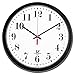 THE CHICAGO LIGHTHOUSE Wall Contract Clock with White Dial, 13-3/4-Inch, Black