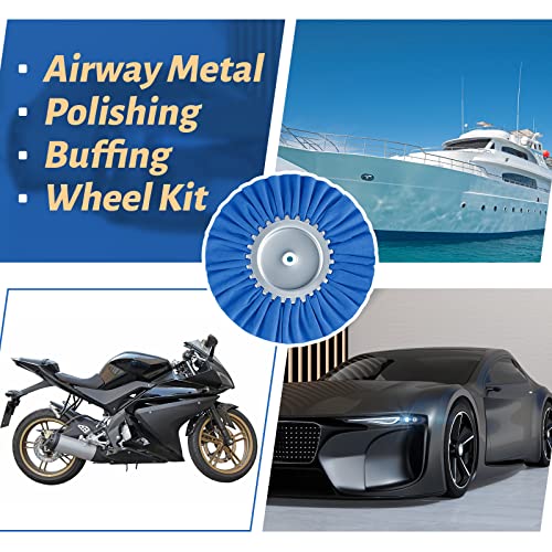11 Pcs Airway Buffing Wheel Polishing Kit 8 Inch Polishing Wheel For Drill Buffing Wheel Rake Buffing Pads Wheel Polisher Kit Polishing Buffing Compound Kit For Angle Grinder #TOP6
