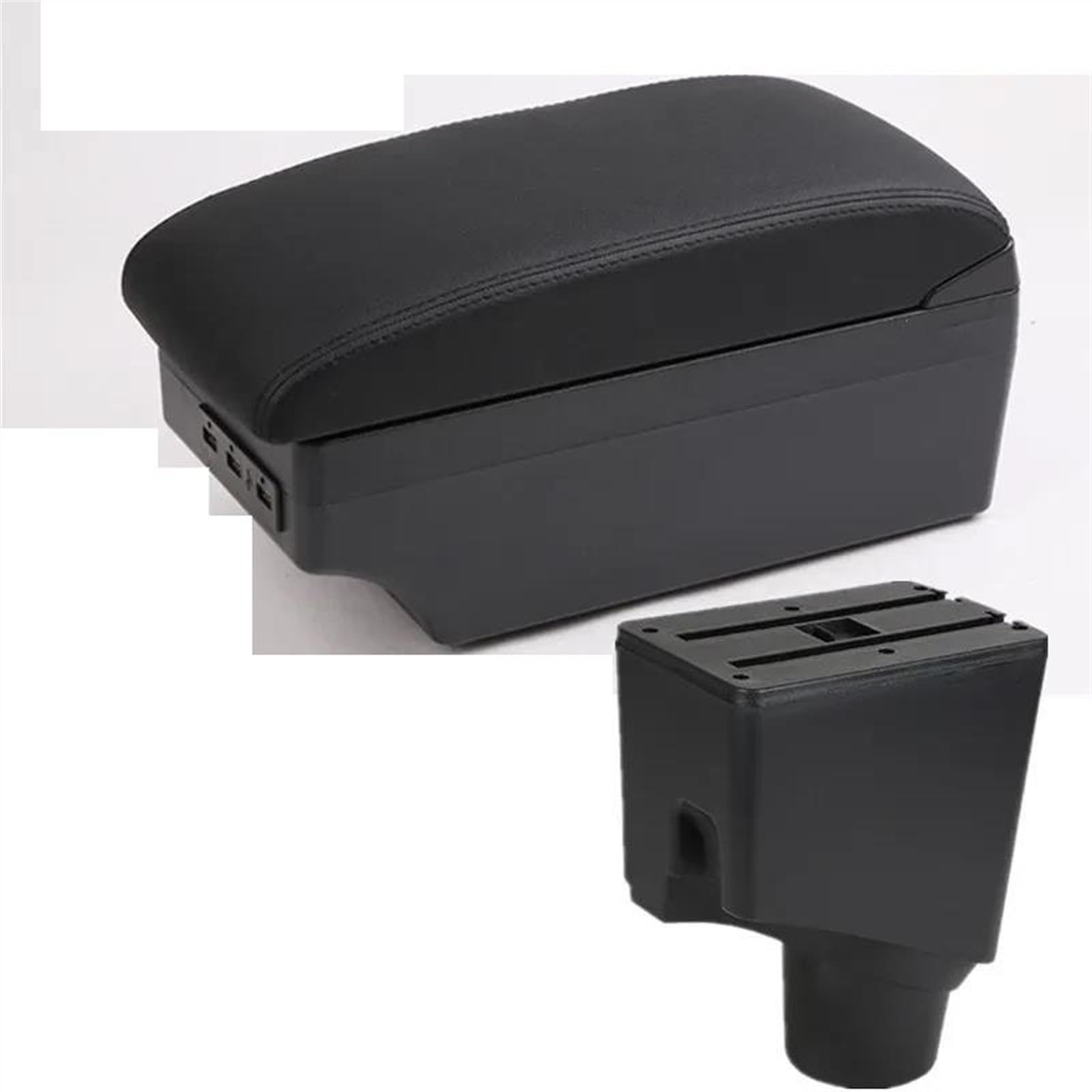 NMJLQW Storage Rack Car Armrest Box 2015-2023 Retrofit Parts Interior Storage Box USB For Yaris Hybrid(2 black line 7USB)