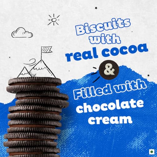 Image of Cadbury Oreo Chocolate Flavour Creme Sandwich Biscuit Jumbo pack, 459.25 g