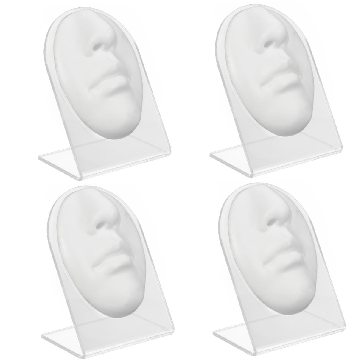 4 Set Di Espositori Per Anelli Naso, Del Corpo In Silicone, Per Viso In Silicone, Finto Piercing Alla Bocca, Pratica Per Piercing Naso, Del Corpo In Silicone, Per Viso