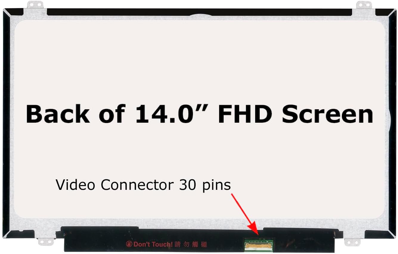 Screen Replacement for Lenovo Thinkpad E470 Grade A+ FHD 1080p Matte IPS 30pin Non-Touch 14.0" LED LCD Display with Tools Tape