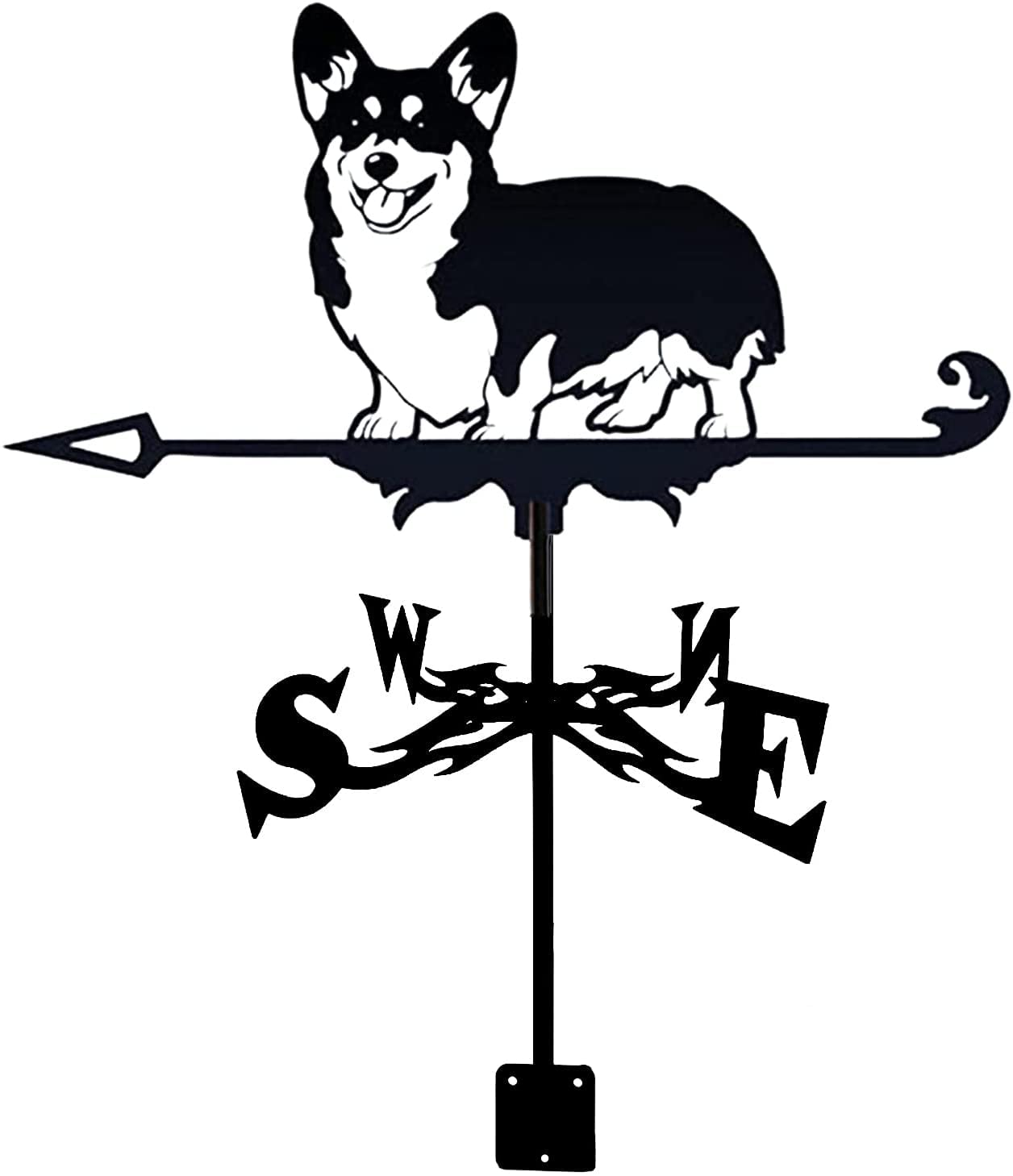 Weathervane Fairy Sailboat Cyclist Weather Vane Weathercock Direction Indicator Garden Decoration Measuring Tool Stainless Steel Durable with Mounting Bracket Fairy