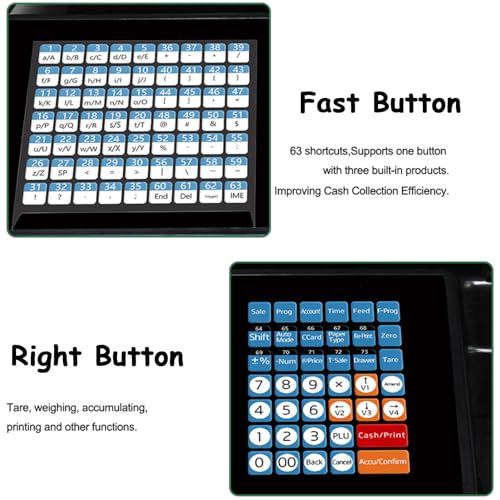 Báscula Digital Comercial con Impresora y Pantalla LCD miniatura 7