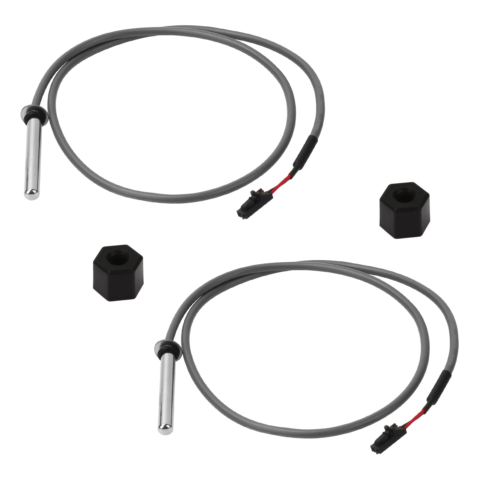 Paquete de 2 piezas de repuesto para spa con sensor M7 M7 para sistema Balboa M7 con cable de 24 pulgadas/límite alto, 1/4 pulgadas de diámetro, 2 pines