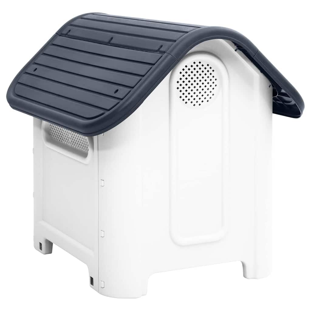 vidaXL Buda dla psa szara 59x75x66 cm Polipropylen