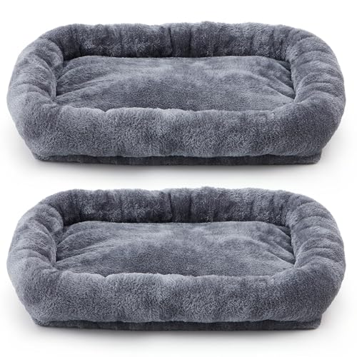 Abbylike 2 Pcs Cat Tree Tower Accessories Replacement Parts 15.7 x 11.8 Inch Grey Square Cat Bed Cover with Elastic Band for Platform Perch Shelves