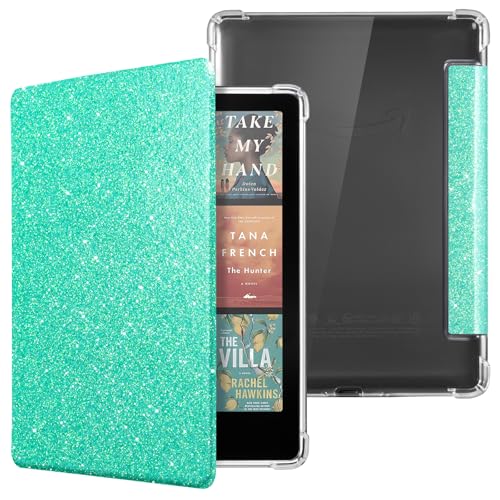Image of CoBak Case for 7 inch Ereader 2024 - New PU Leather Cover and Clear Soft Silicone Back Cover with Auto Sleep Wake Feature